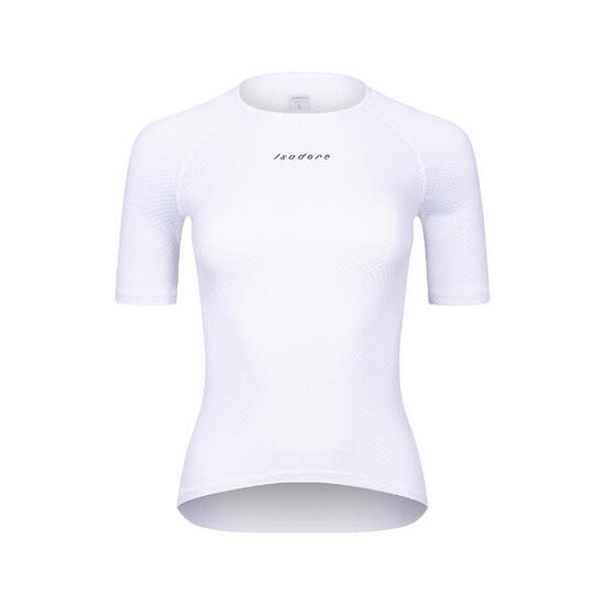 Maglia intima a maniche corte da ciclismo da donna Leggero Bianco