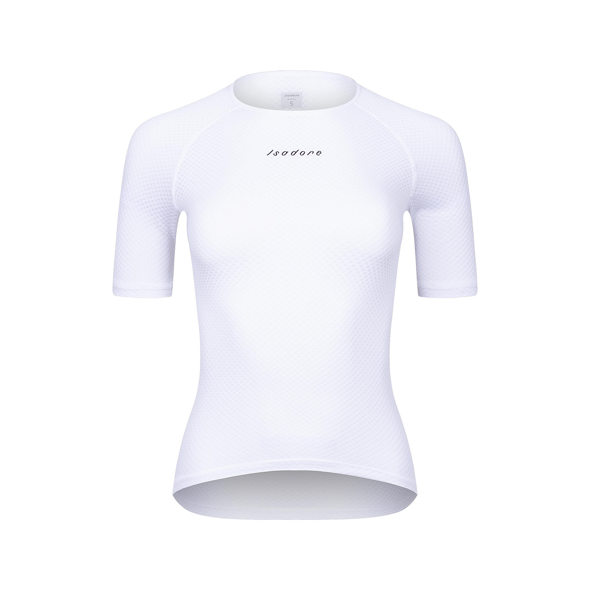 Isadore - Sous-couche À Manches Courtes De Cyclisme Pour Femmes Léger Blanc - Sous Maillot Manche Courte - Gris - 36 Xs - Decathlon