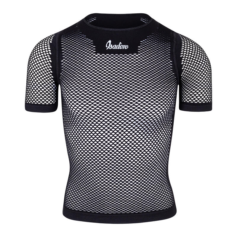 Uniseks wieler Shirt met korte mouwen als baselayer Echelon Zwart