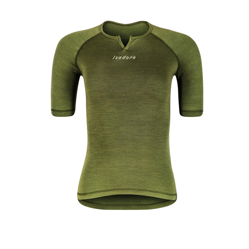 Dames wieler Shirt met korte mouwen als baselayer Merino Avocado