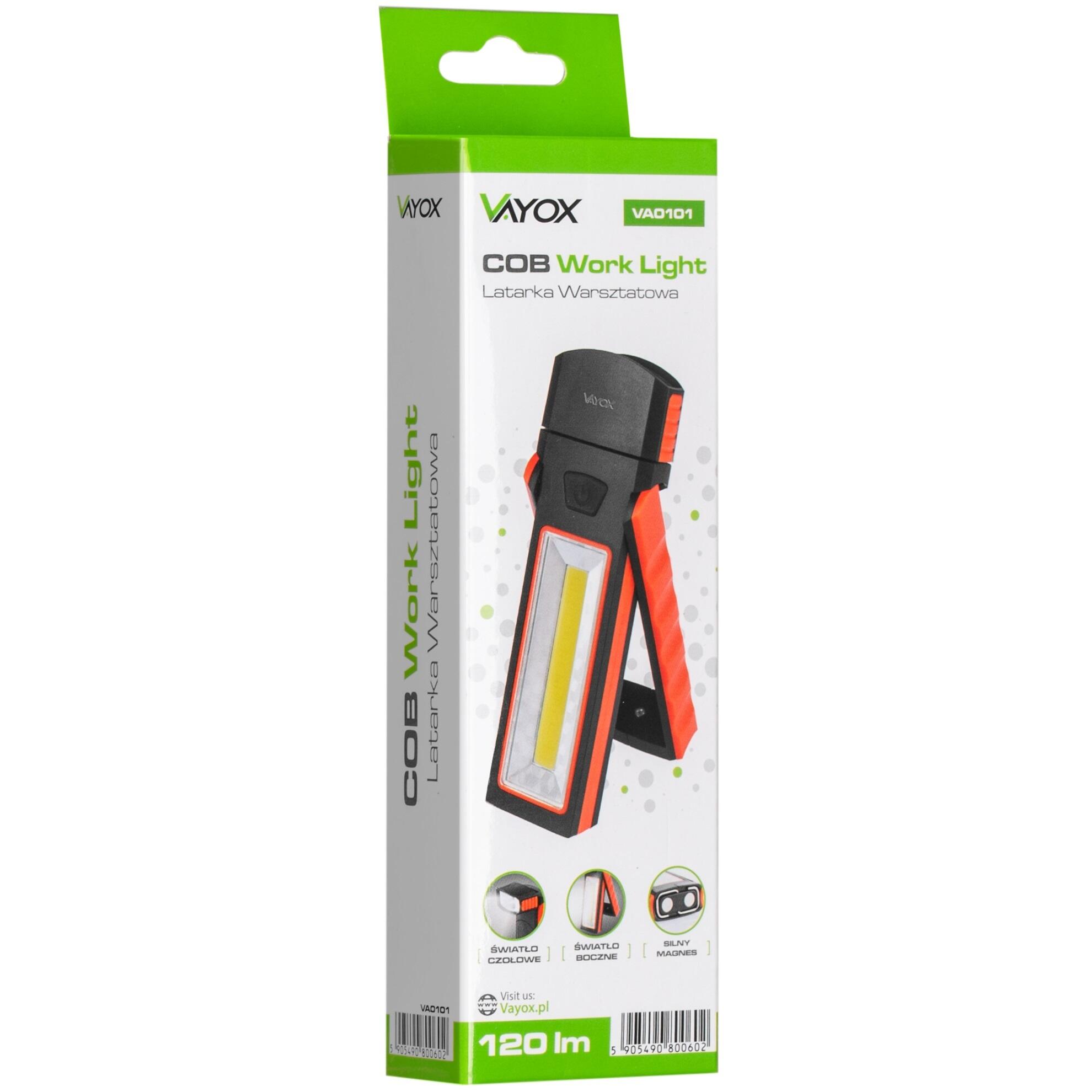 Vayox VA0101 campingzaklamp 120lm, werkt op batterijen 7/7