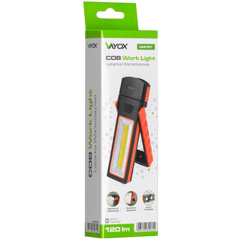 Vayox VA0101 lampe de poche de camping 120lm, fonctionnant sur batterie