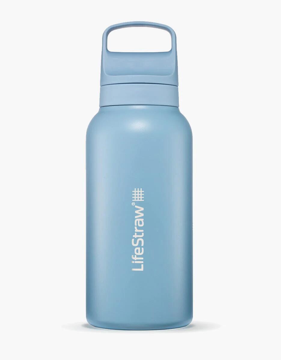 LIFESTRAW Lifestraw GO 2.0 Stalen Waterfles met filter - 1L - IJs Blauw
