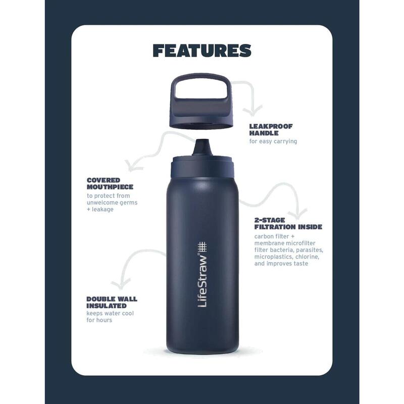 LifeStraw Go Series 700 ml Steel Alb