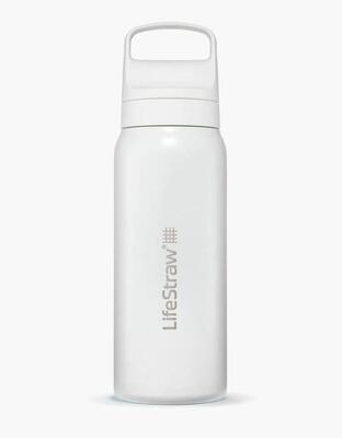 Lifestraw go 2.0 waterfles met filter - roestvrijstaal - 700ml - wit