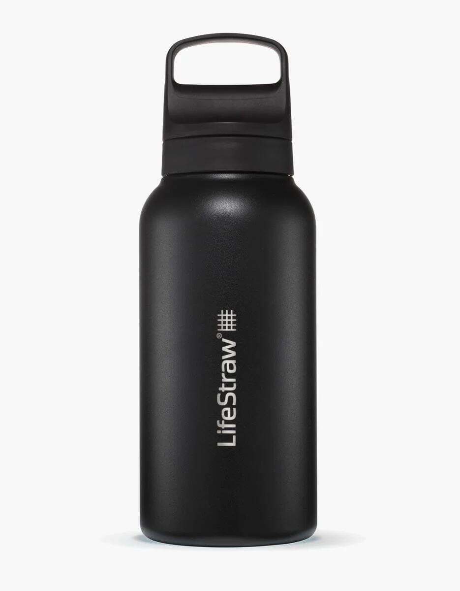 LIFESTRAW Lifestraw GO 2.0 Stalen Waterfles met filter - 1L - Zwart