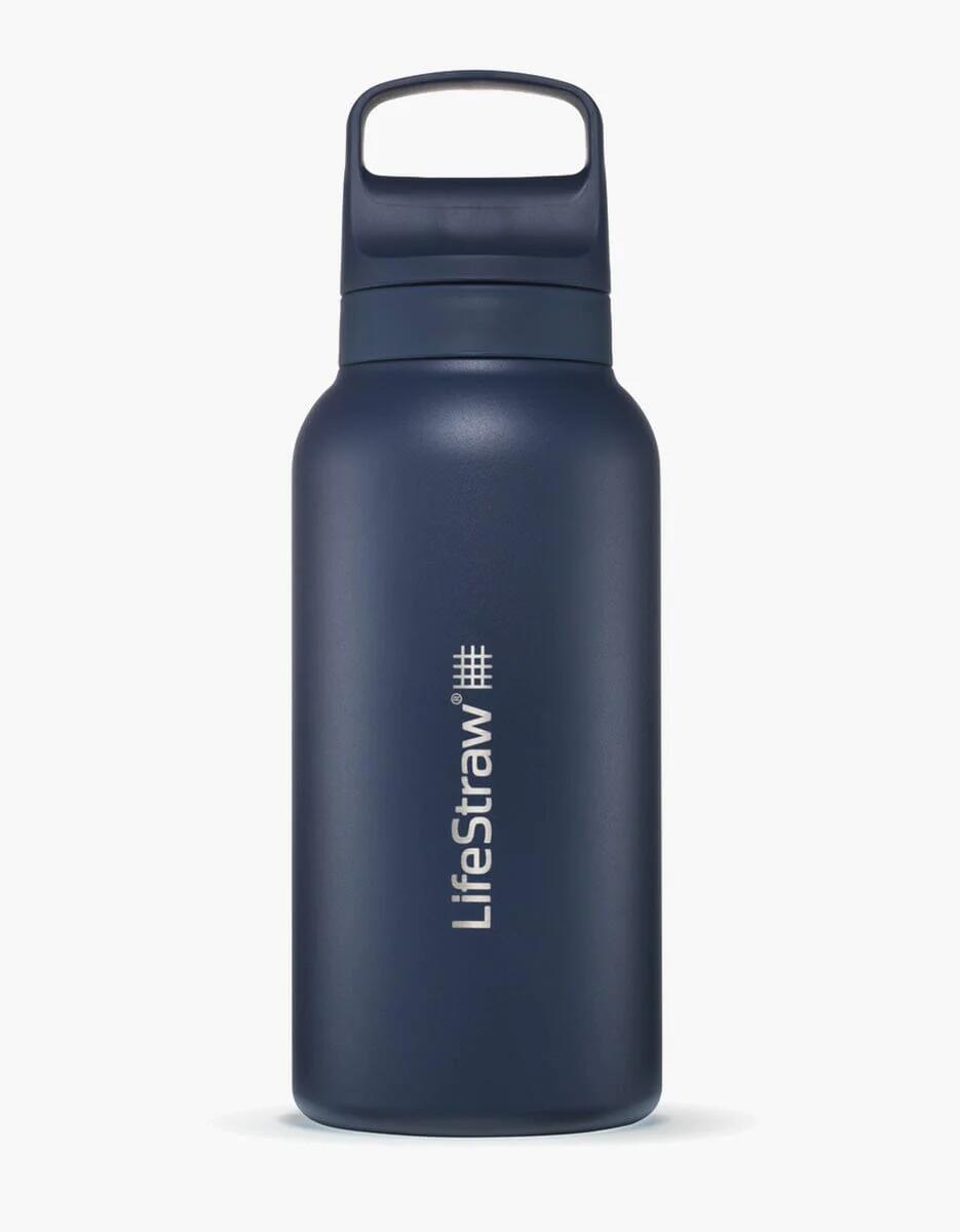 LIFESTRAW Lifestraw GO 2.0 Stalen Waterfles met filter - 1L - Diep Blauw