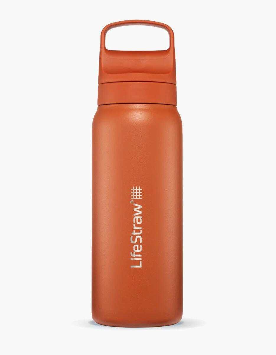 LIFESTRAW Lifestraw Go 2.0 Waterfles met Filter - Roestvrijstaal - 700ml - Oranje