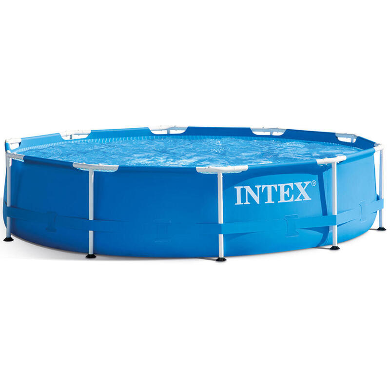 Piscina cu cadru metalic 4in1 INTEX 28202, rotunda, albastra, 305x76 cm