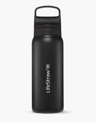 Lifestraw go 2.0 waterfles met filter - roestvrijstaal - 700ml - zwart