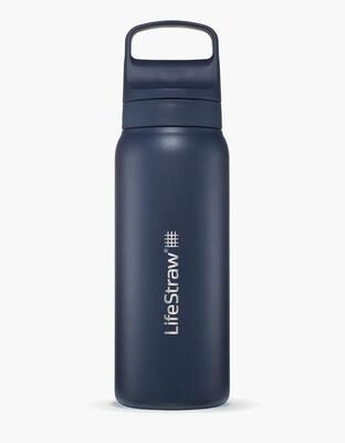 Lifestraw go 2.0 waterfles met filter - roestvrijstaal - 700ml - donkerblauw