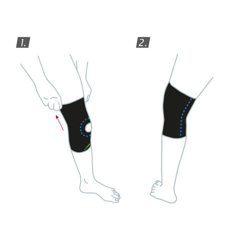 Actimove- Sports Edition - Open Patella Knee Support - Black 3/3