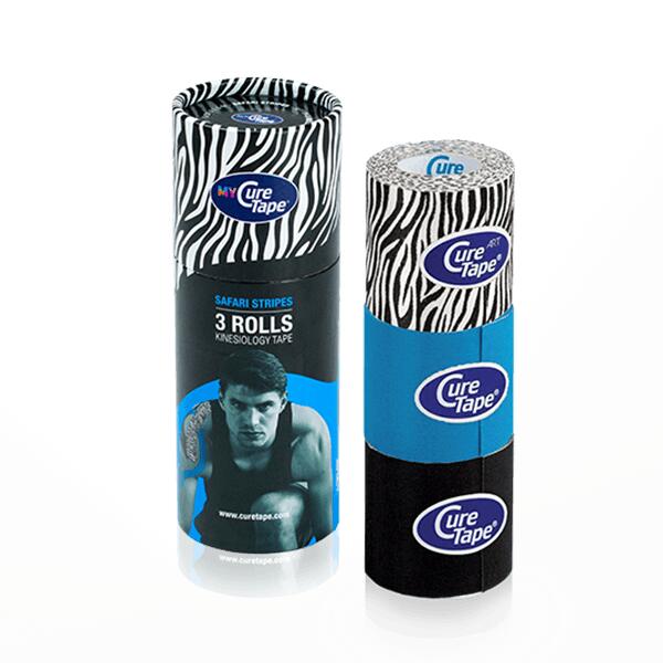 Curetape - Kinesiotape Mycuretape - 3 Rouleaux - Safari Stripes - Bande De Kinésiologie - Multicolore|noir - Taille Unique - Decathlon
