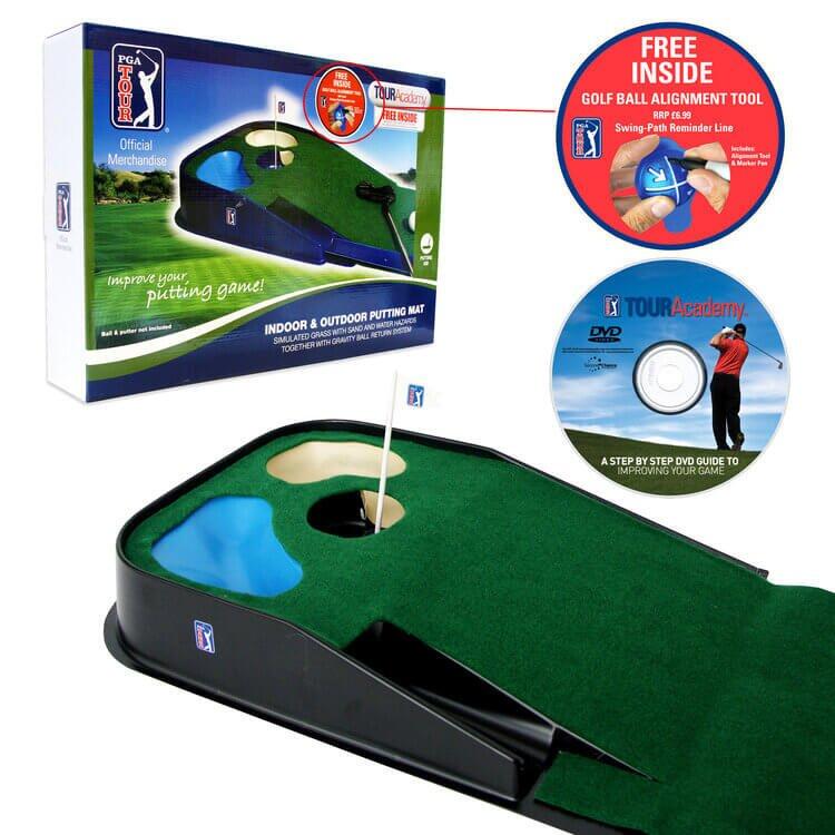 PGA TOUR PGA TOUR Indoor and Outdoor Putting Mat with Training DVD