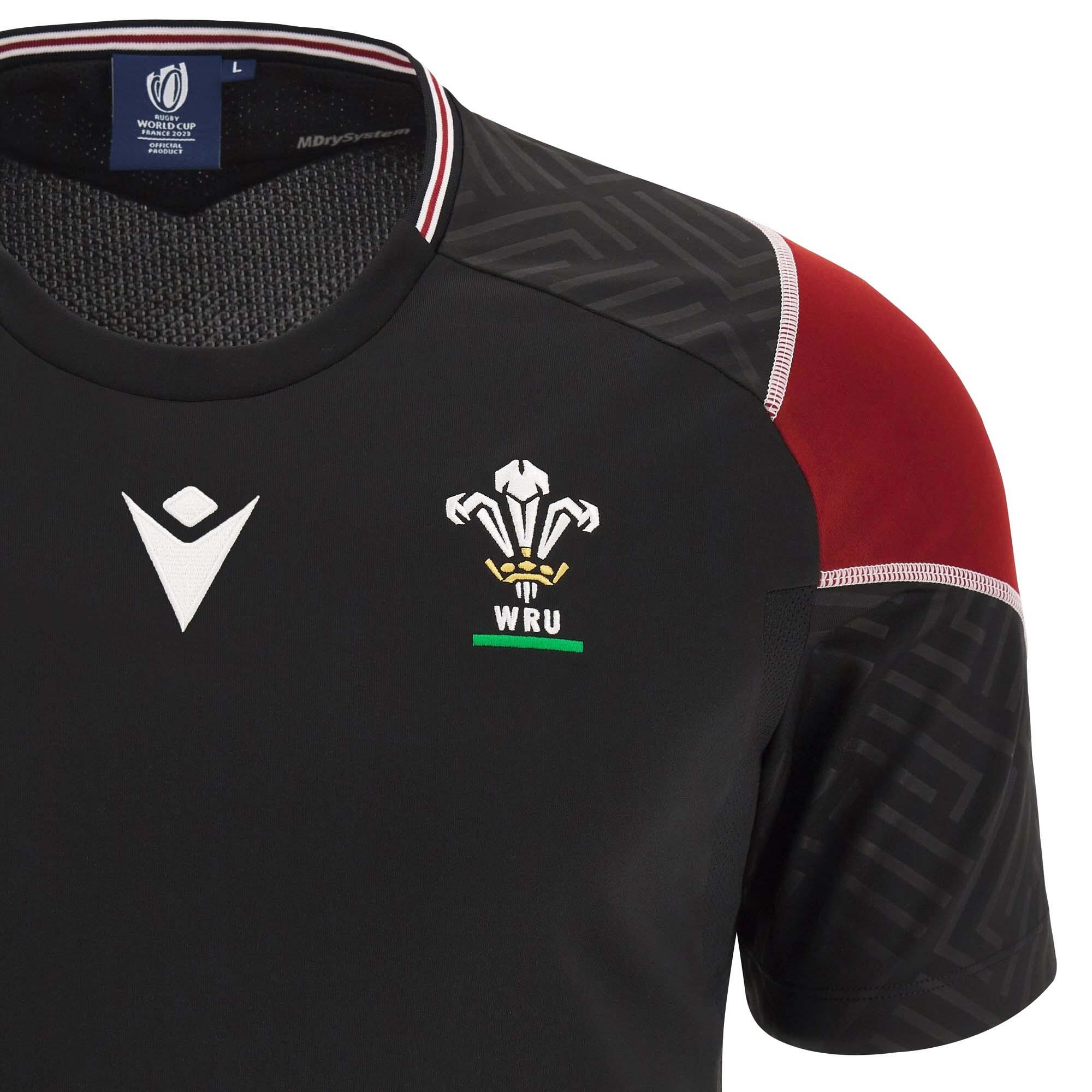 Macron Wales Rugby World Cup 2023 Mens Training T-Shirt 5/5