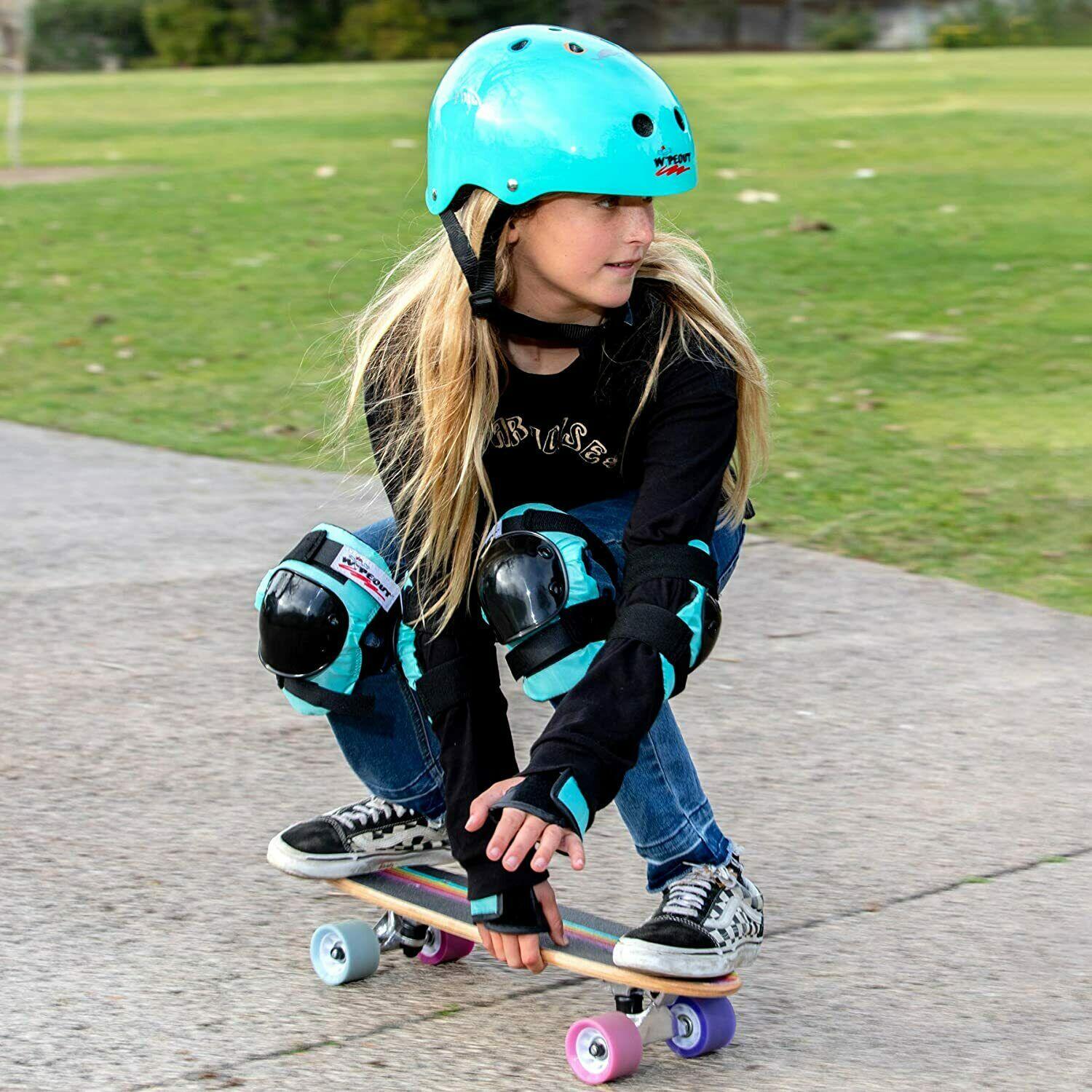 Wipeout Kids Bike Scooter Skate Helmet - Create own designs - Teal 8+ 4/5