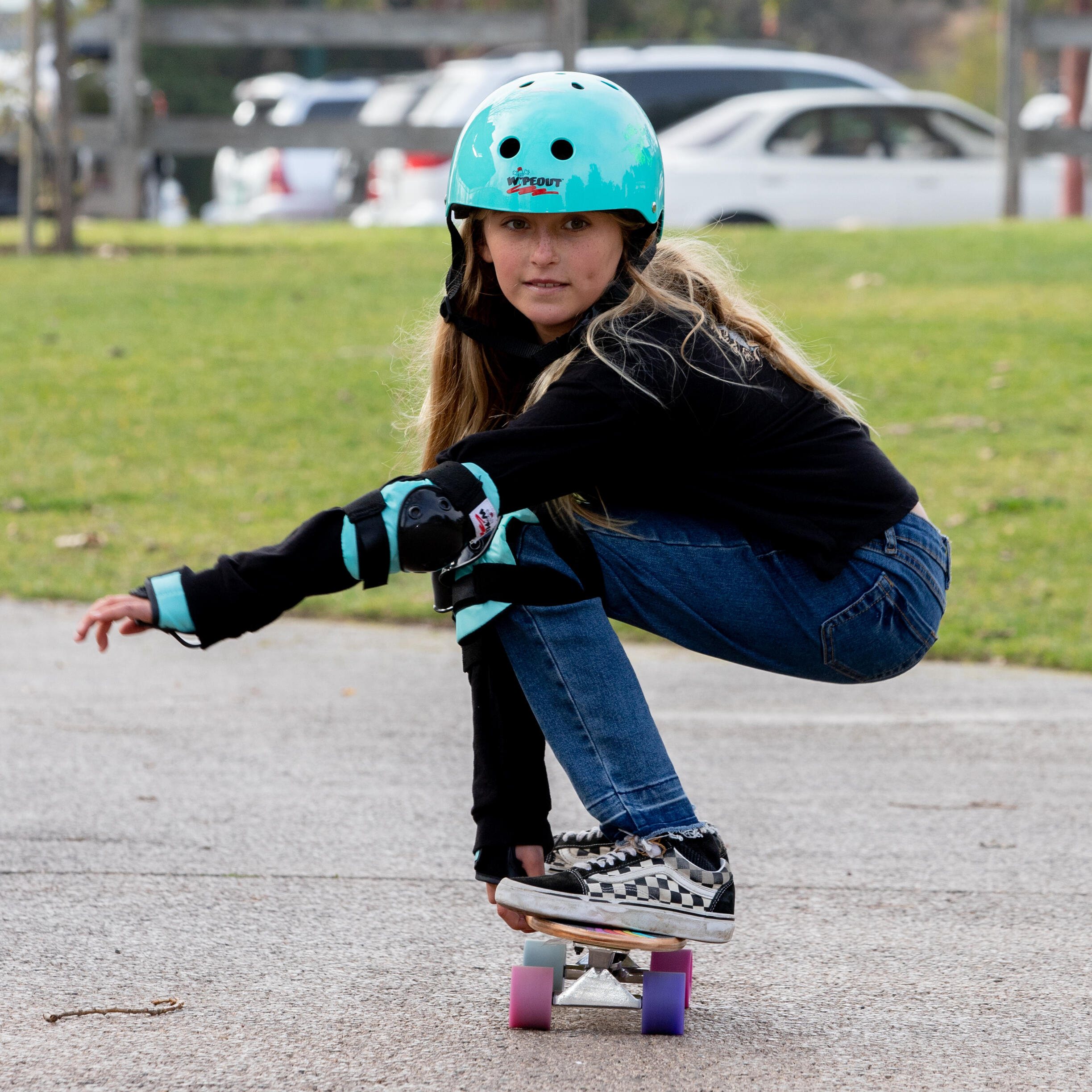 Wipeout Kids Bike Scooter Skate Helmet - Create own designs - Teal 8+ 5/5