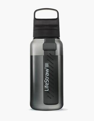 Waterfilterfles go 2.0 nordic noir 1 liter - zwart