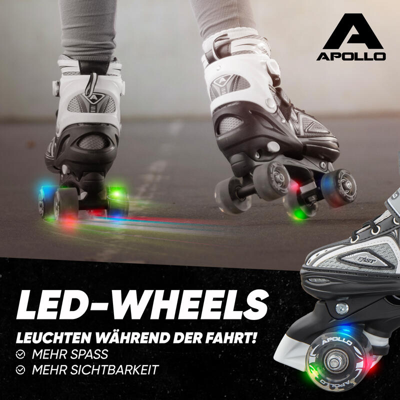 LED Rollschuhe größenverstellbar Super Quads X-Pro