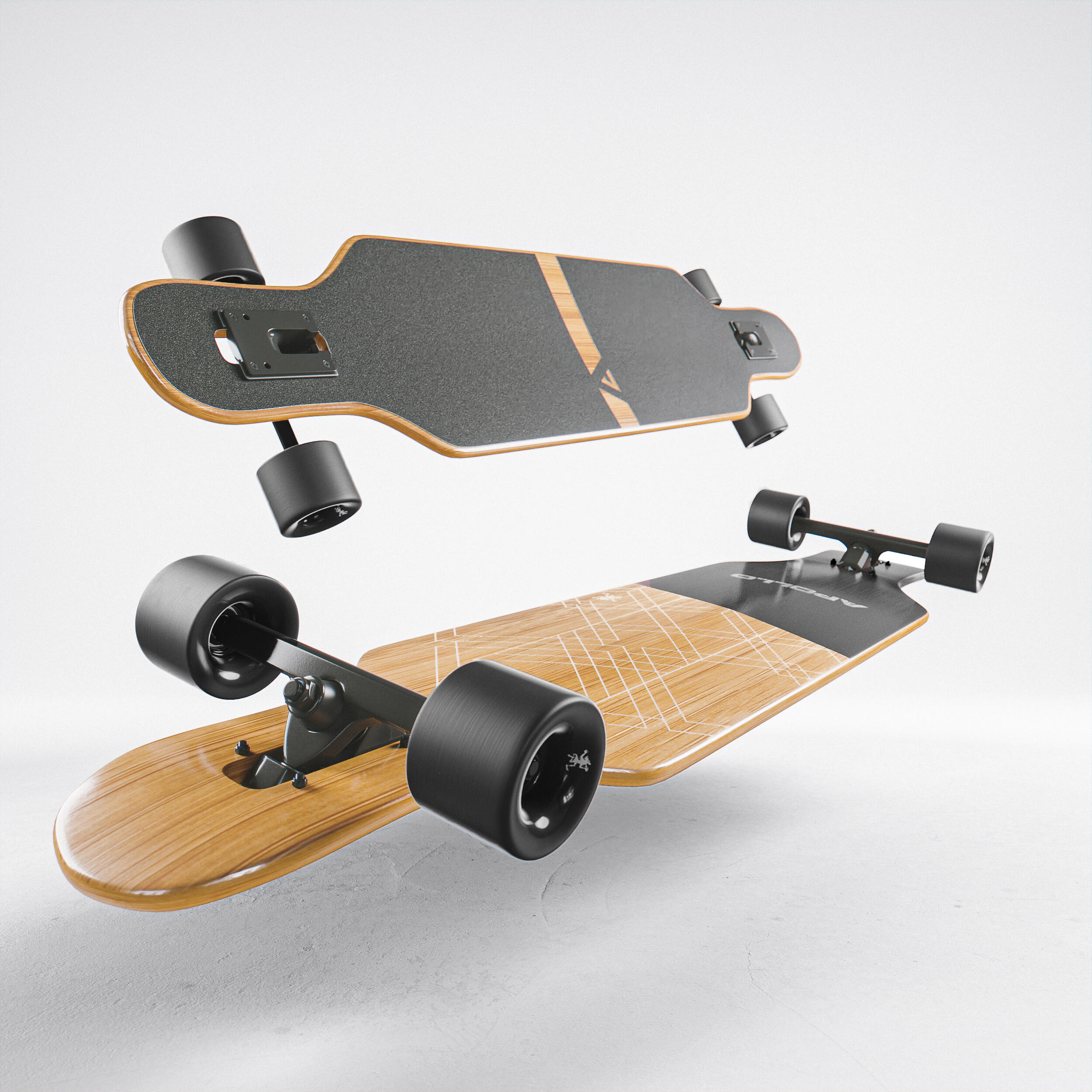 Longboards Twin Tip DT de fibra de vidrio, extremadamente ligeros y estables 4/6
