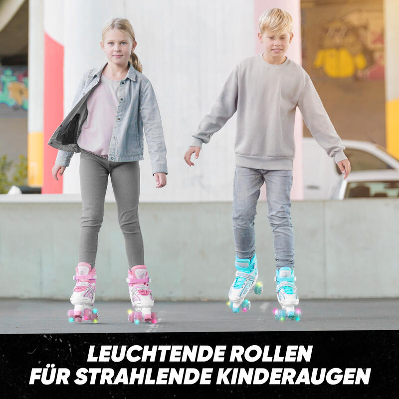 LED Rollschuhe größenverstellbar Super Quads X-Pro