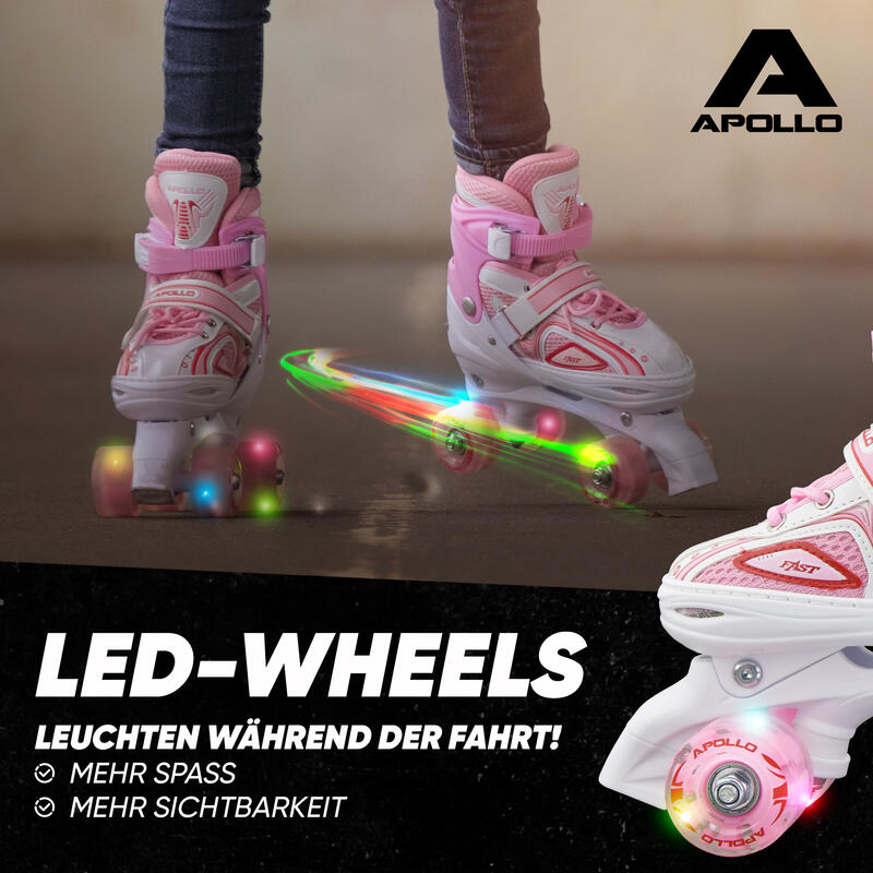 LED Rollschuhe größenverstellbar Super Quads X-Pro