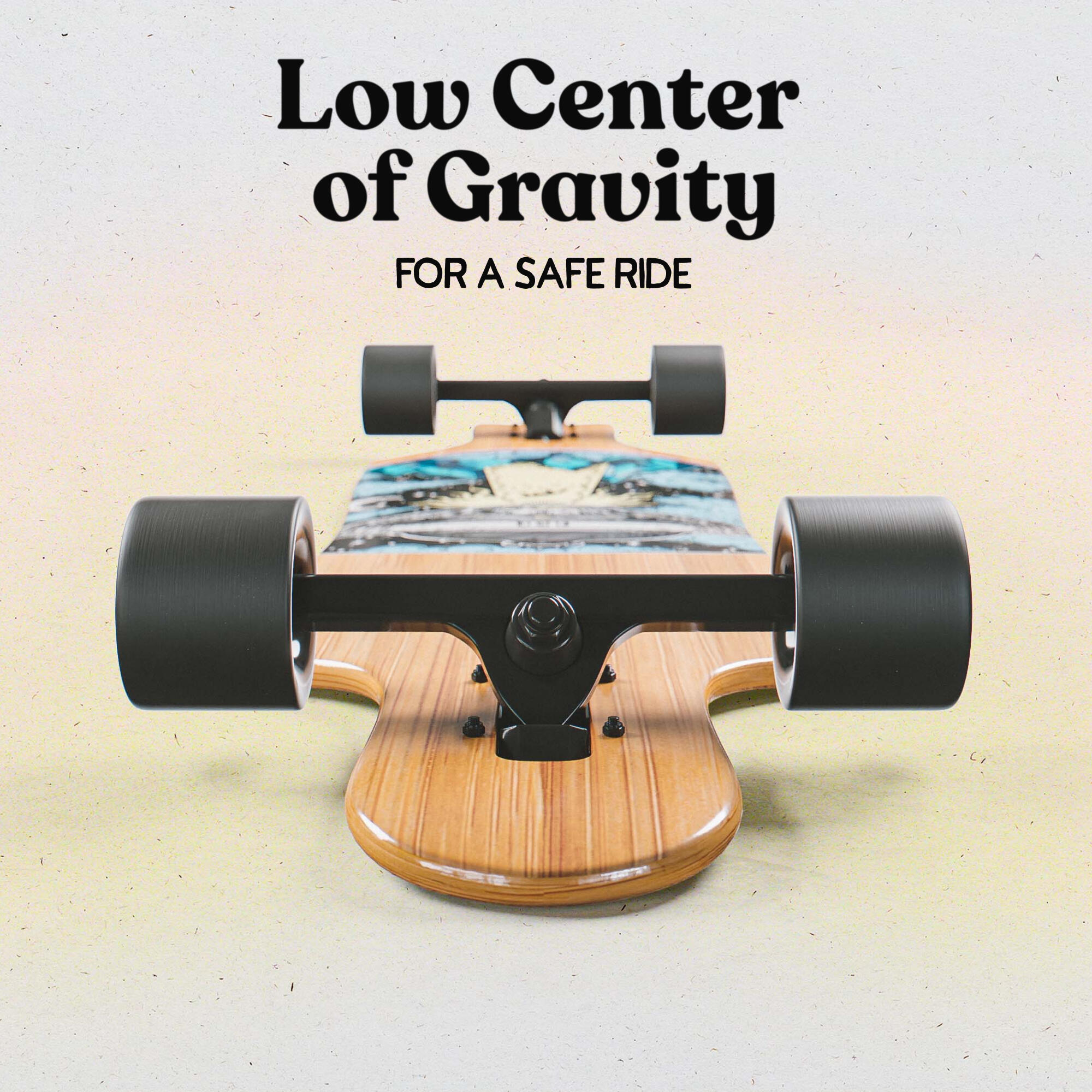 Longboards Twin Tip DT de fibra de vidrio, extremadamente ligeros y estables 3/6