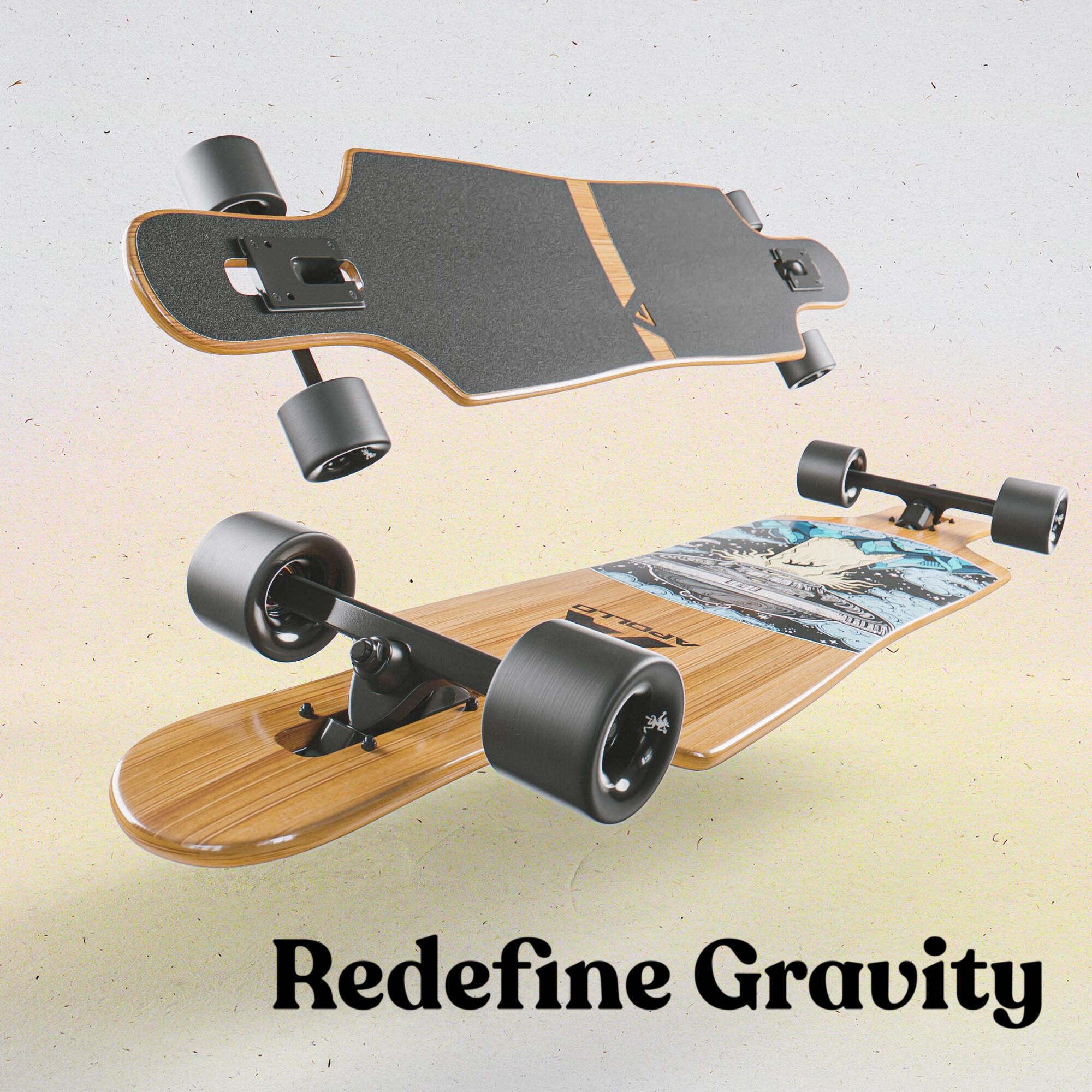 Longboards Twin Tip DT de fibra de vidrio, extremadamente ligeros y estables 4/6