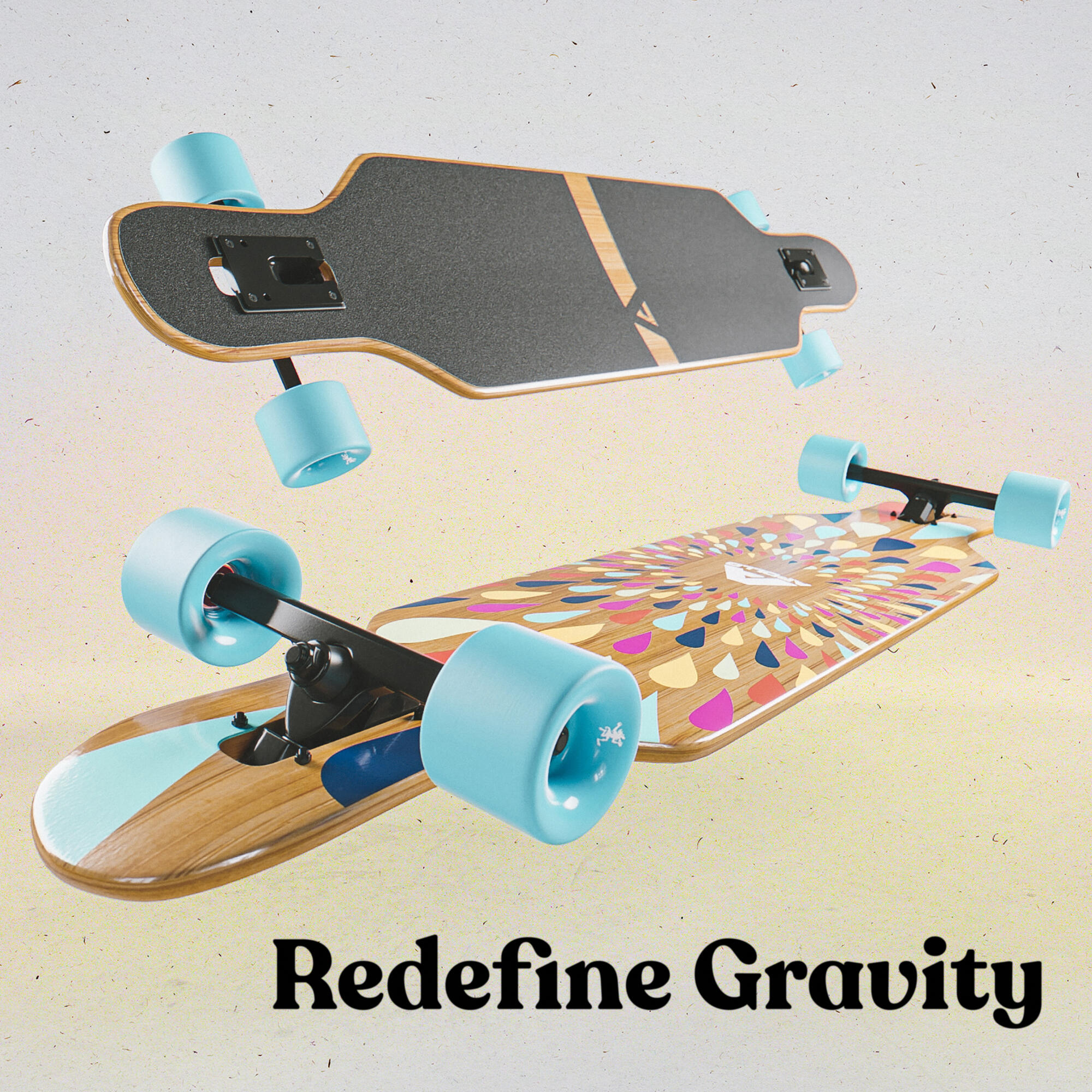 Twin Tip DT Fiberglas Longboards, Extrem leicht und stabil 3/7