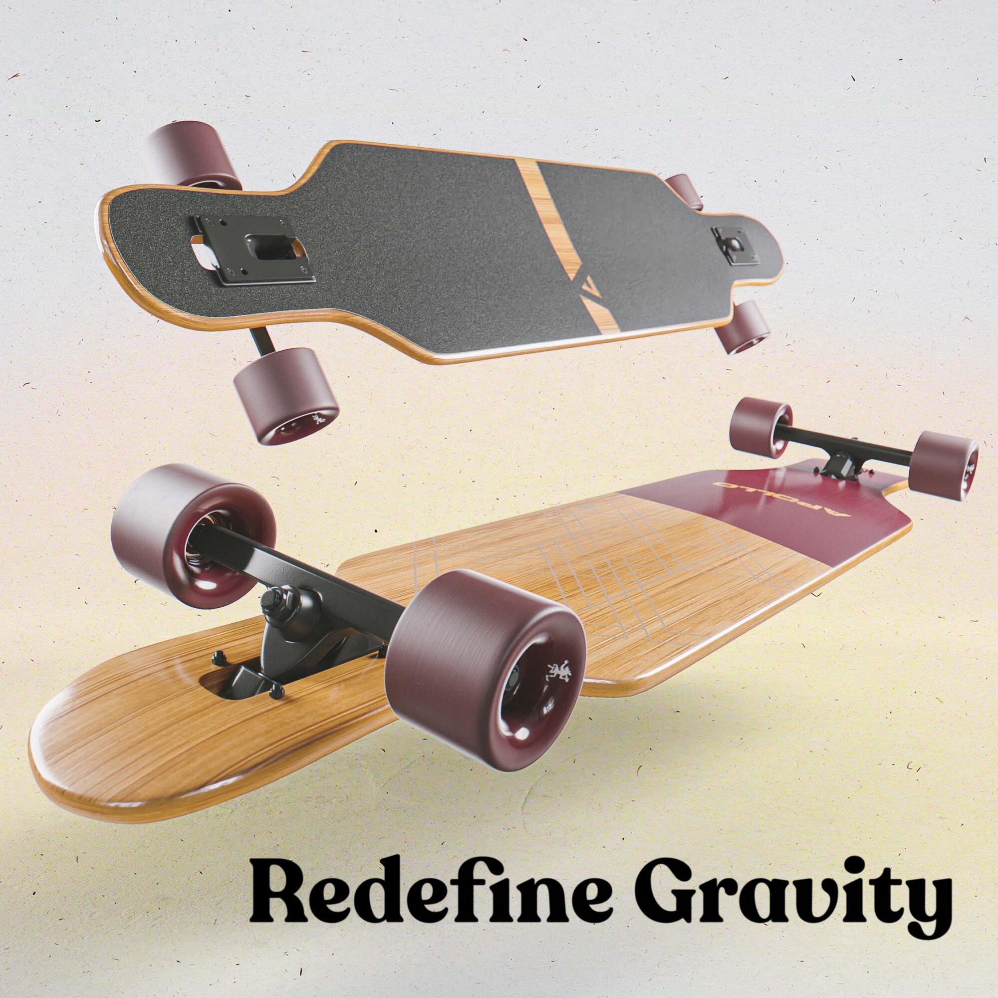 Longboard 39" Edición Especial, ABEC Alta Velocidad, Drop-Through Freeride 4/6