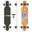 Longboards Twin Tip DT de fibra de vidrio, extremadamente ligeros y estables