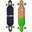 Twin Tip DT Fiberglas Longboards, Extrem leicht und stabil