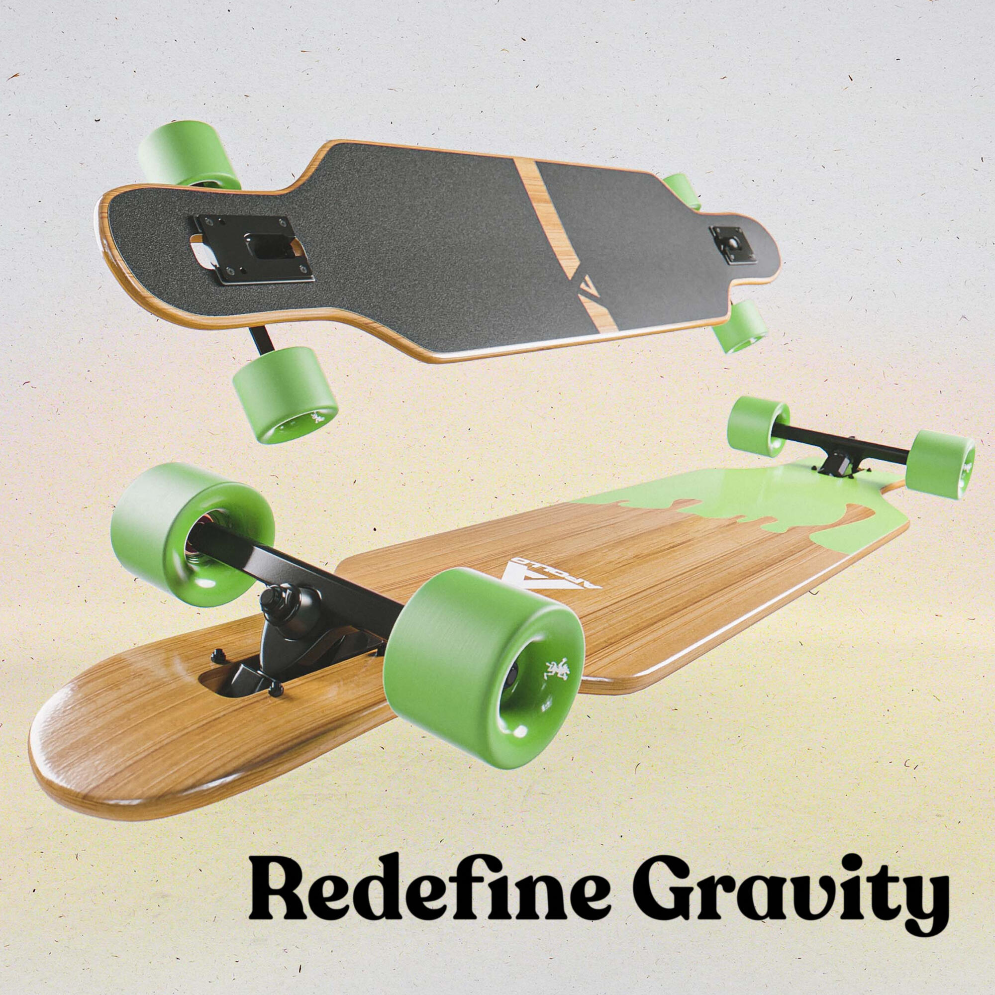 Longboards Twin Tip DT de fibra de vidrio, extremadamente ligeros y estables 3/7