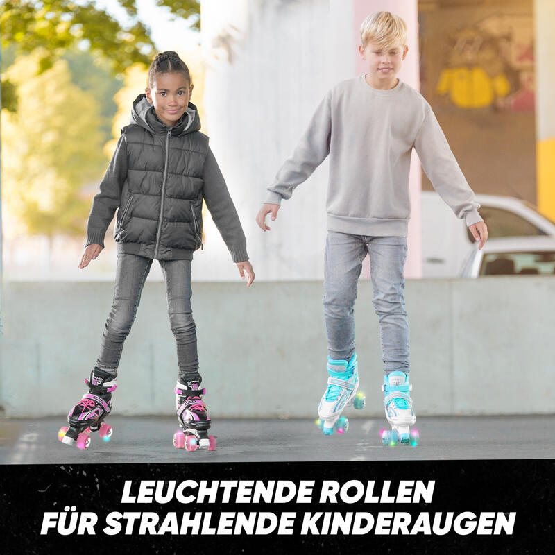 LED Rollschuhe größenverstellbar Super Quads X-Pro