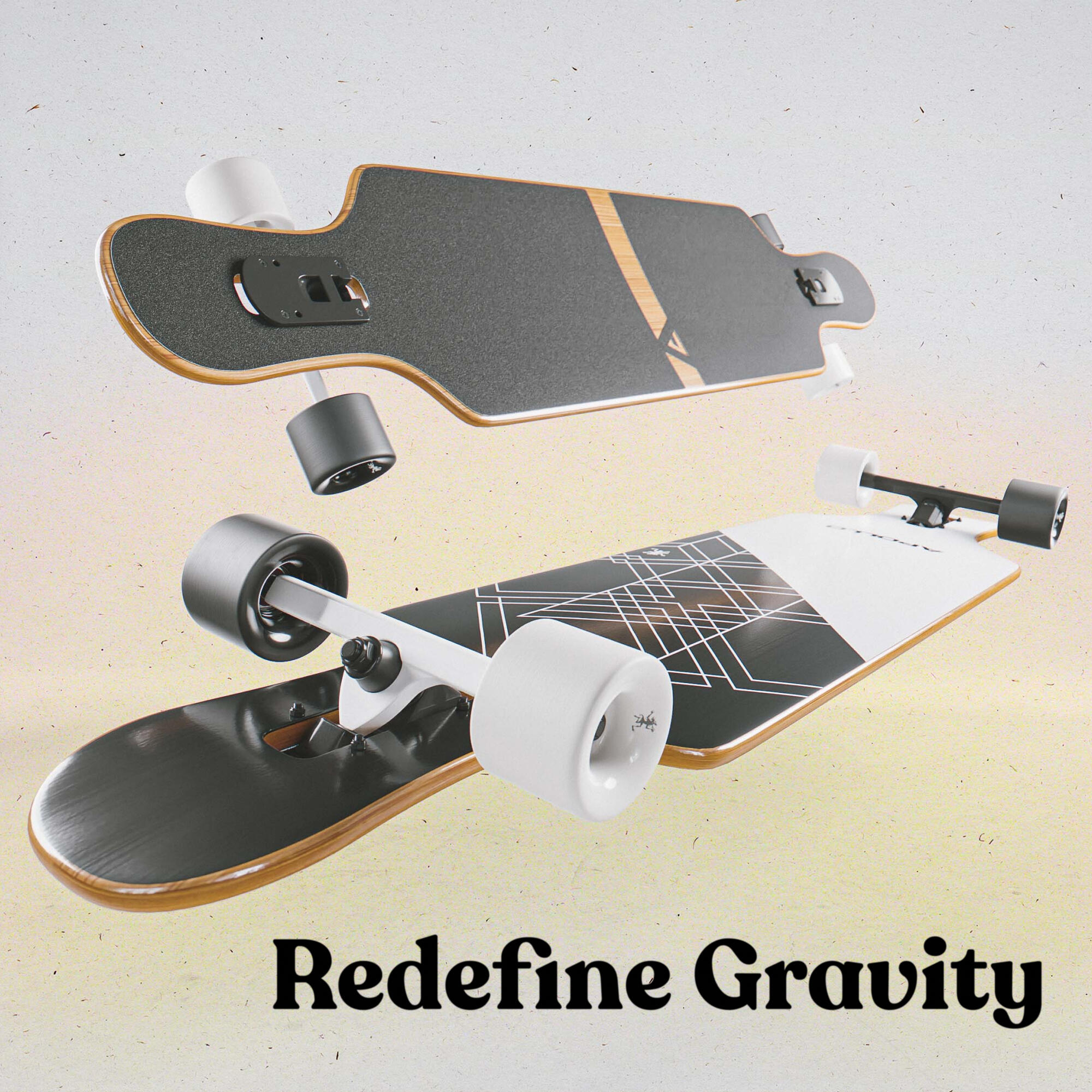 Longboards Twin Tip DT de fibra de vidrio, extremadamente ligeros y estables 4/6
