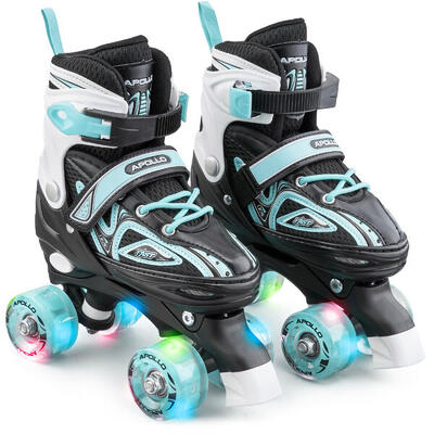 Patines Super Quad X Pro LED ajustables – Menta