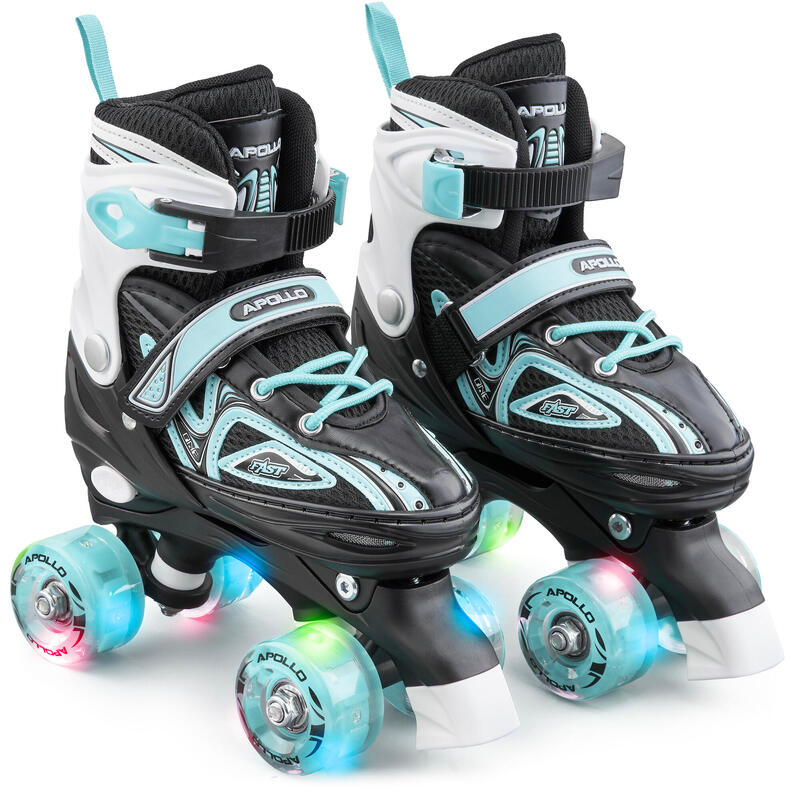 Super Quad X Pro, patins LED réglables, Menthe - L (39-42)