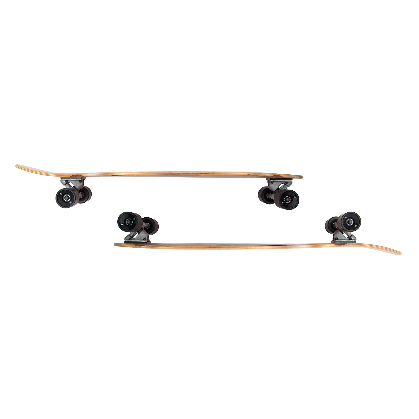 Bamboe Longboard incl. T-Tool, Drop-Through Freeride Cruiser, Kicktail 2/7