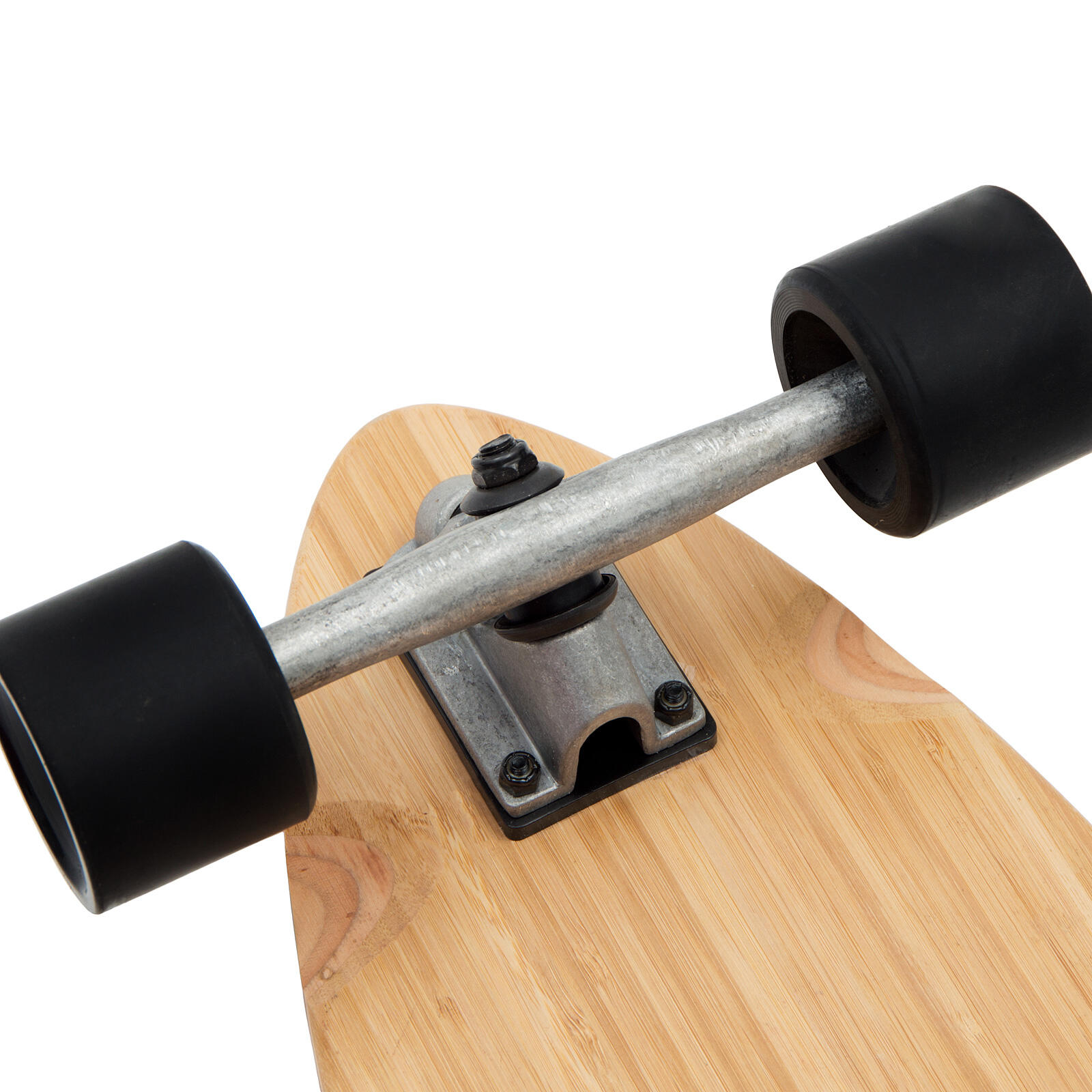 Bamboe Longboard incl. T-Tool, Drop-Through Freeride Cruiser, Kicktail 5/7
