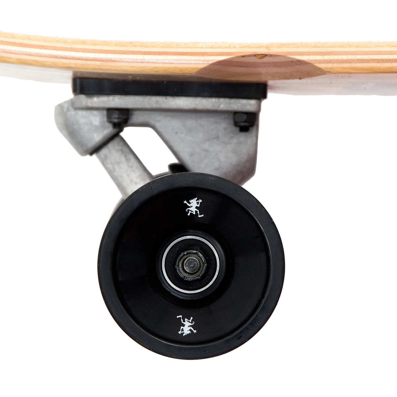 Bamboe Longboard incl. T-Tool, Drop-Through Freeride Cruiser, Kicktail 3/7