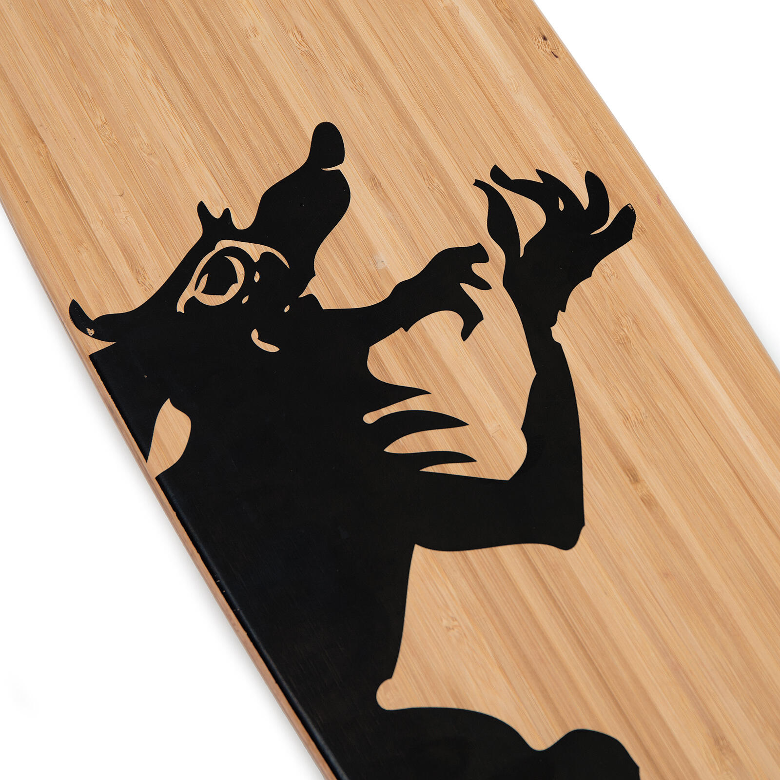 Bamboe Longboard incl. T-Tool, Drop-Through Freeride Cruiser, Kicktail 4/7