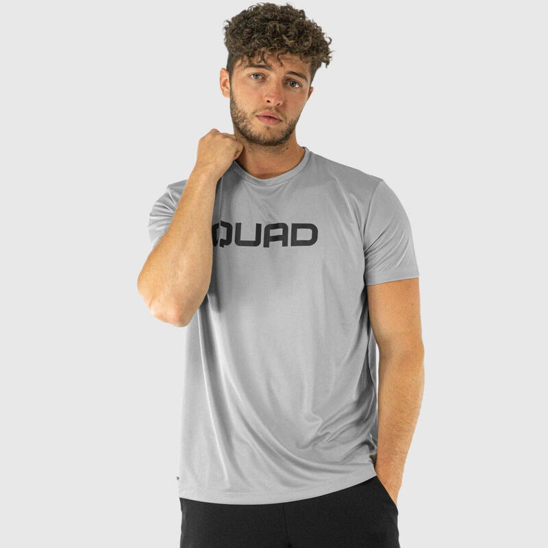 T-SHIRT PADEL QUAD ESSENTIAL CINZA HOMEM