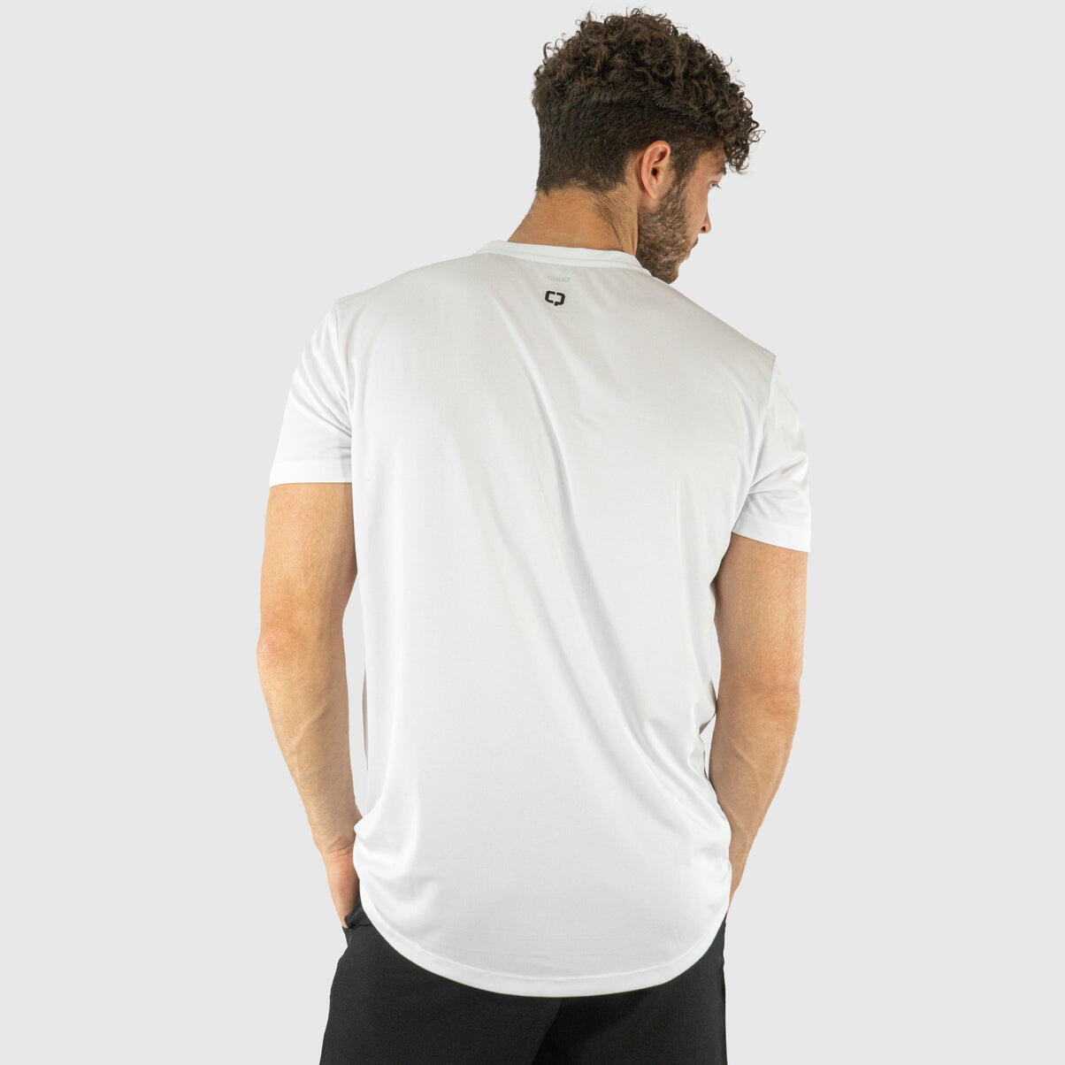 T-SHIRT PADEL QUAD ESSENTIAL BRANCA HOMEM 3/4