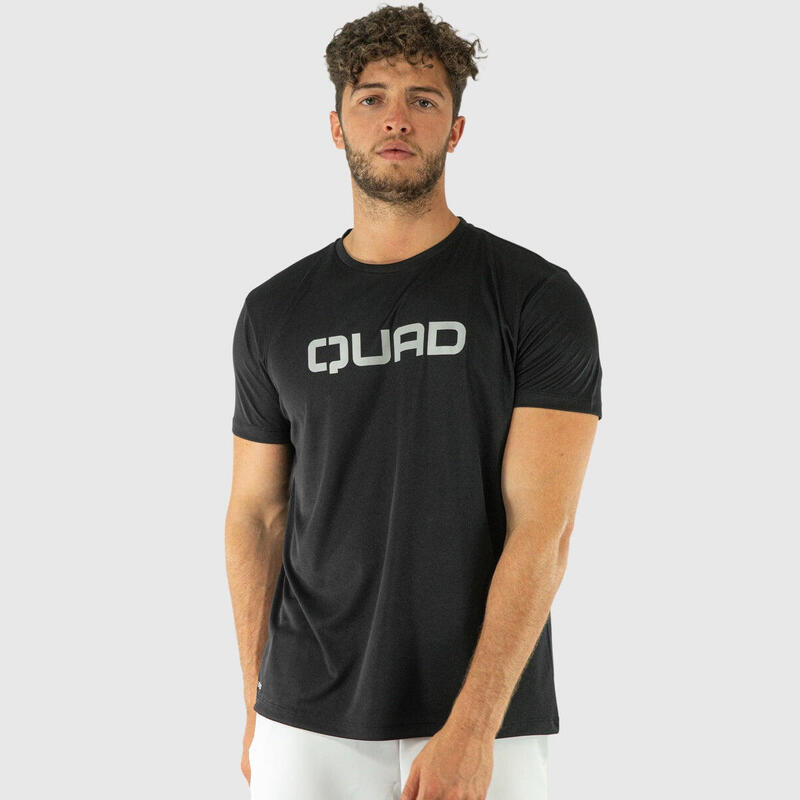 T-SHIRT PADEL QUAD ESSENTIAL PRETA HOMEM