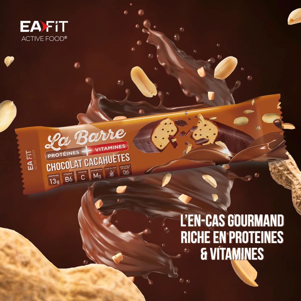 EAFIT La Barre Protéines + Vitamines 49 g - Chocolat Cacahuétes - Lot de 24 4/7