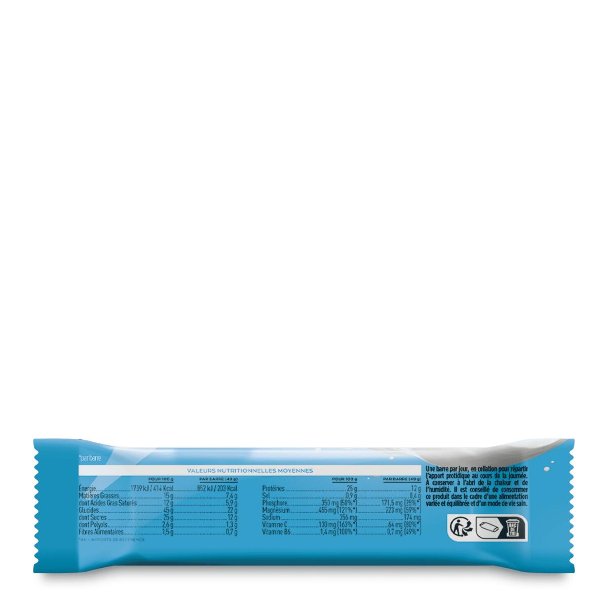 EAFIT LA BARRE PROTÉINES + VITAMINES 49 G - COOKIES & CREAM - LOT DE 24 3/7