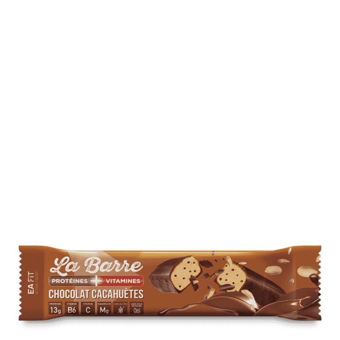 EAFIT La Barre Protéines + Vitamines 49 g - Chocolat Cacahuétes - Lot de 24
