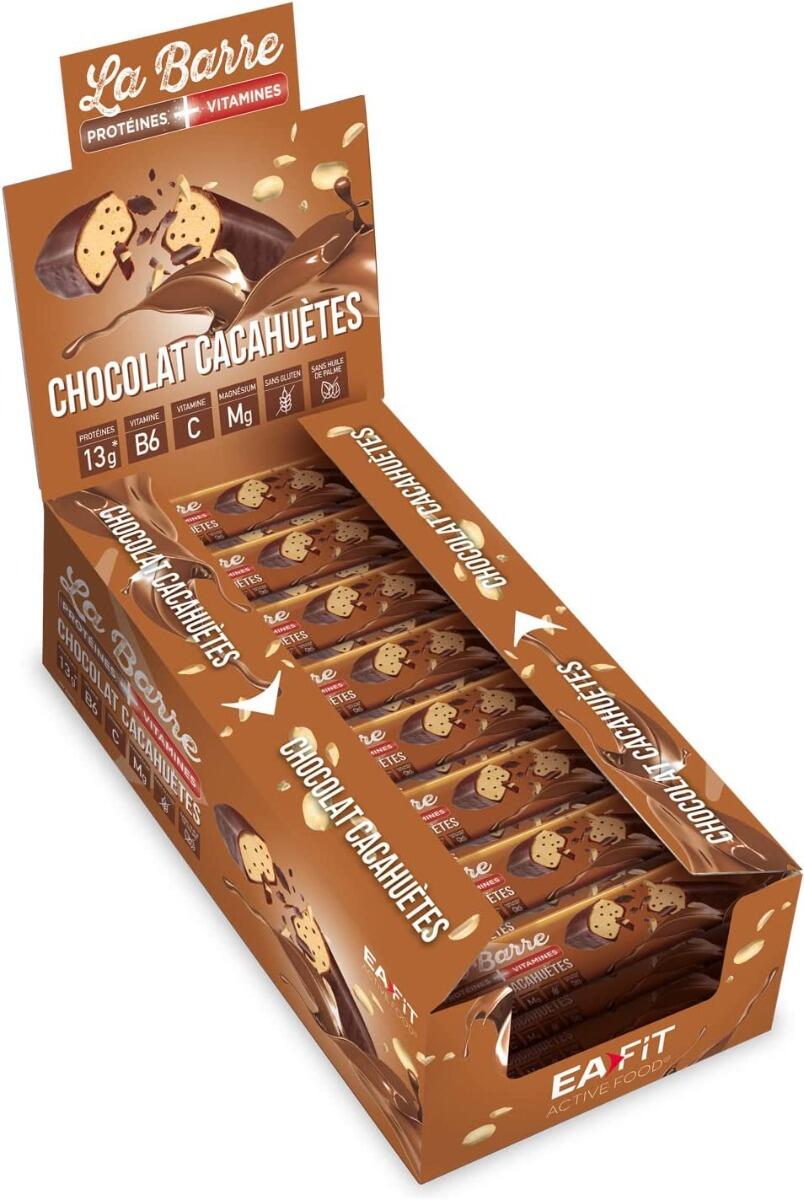EAFIT La Barre Protéines + Vitamines 49 g - Chocolat Cacahuétes - Lot de 24 1/7