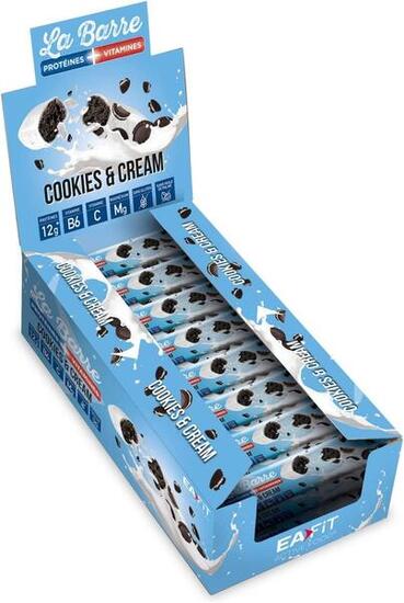 EAFIT LA BARRE PROTÉINES + VITAMINES 49 G - COOKIES & CREAM - LOT DE 24