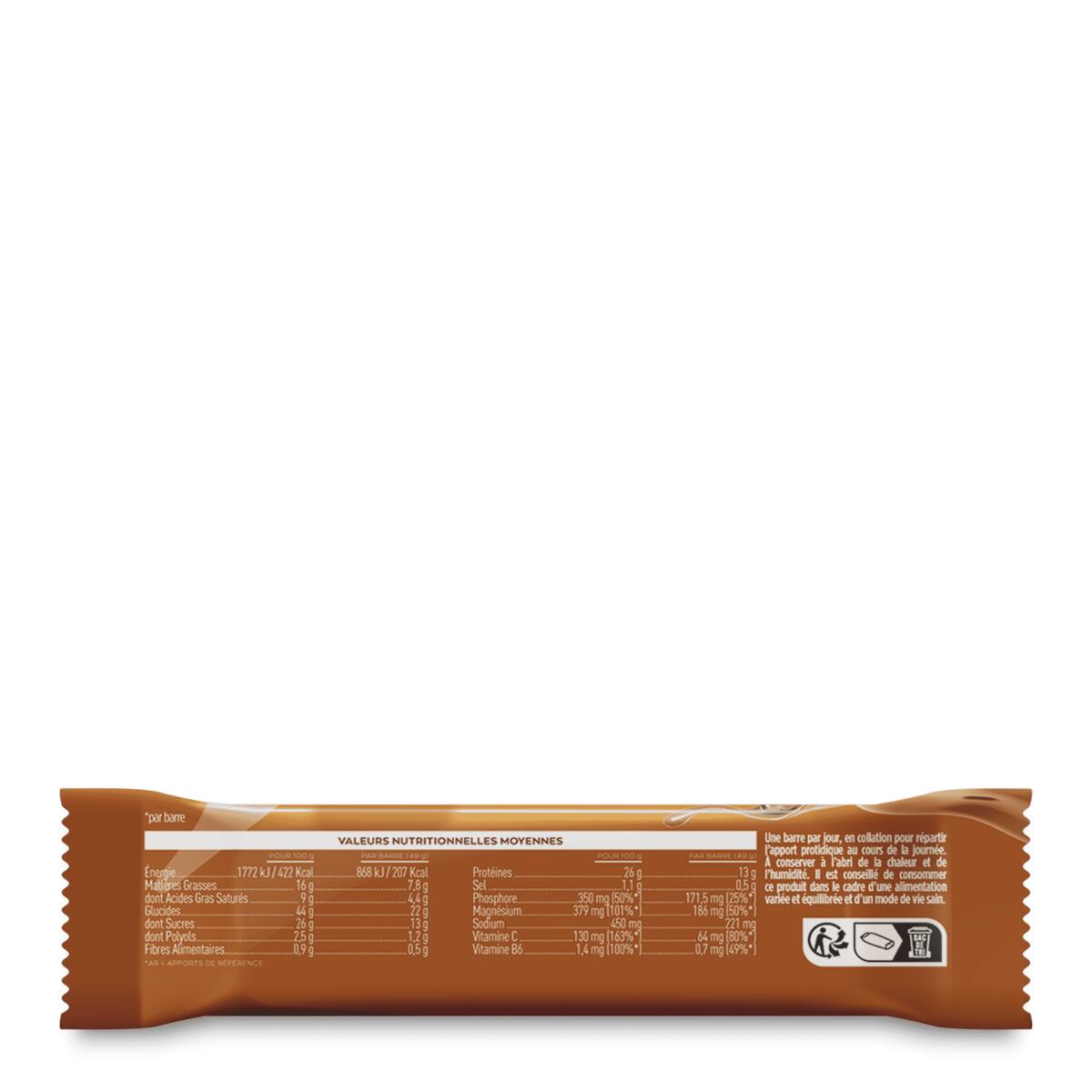 EAFIT La Barre Protéines + Vitamines 49 g - Chocolat Cacahuétes - Lot de 24 3/7